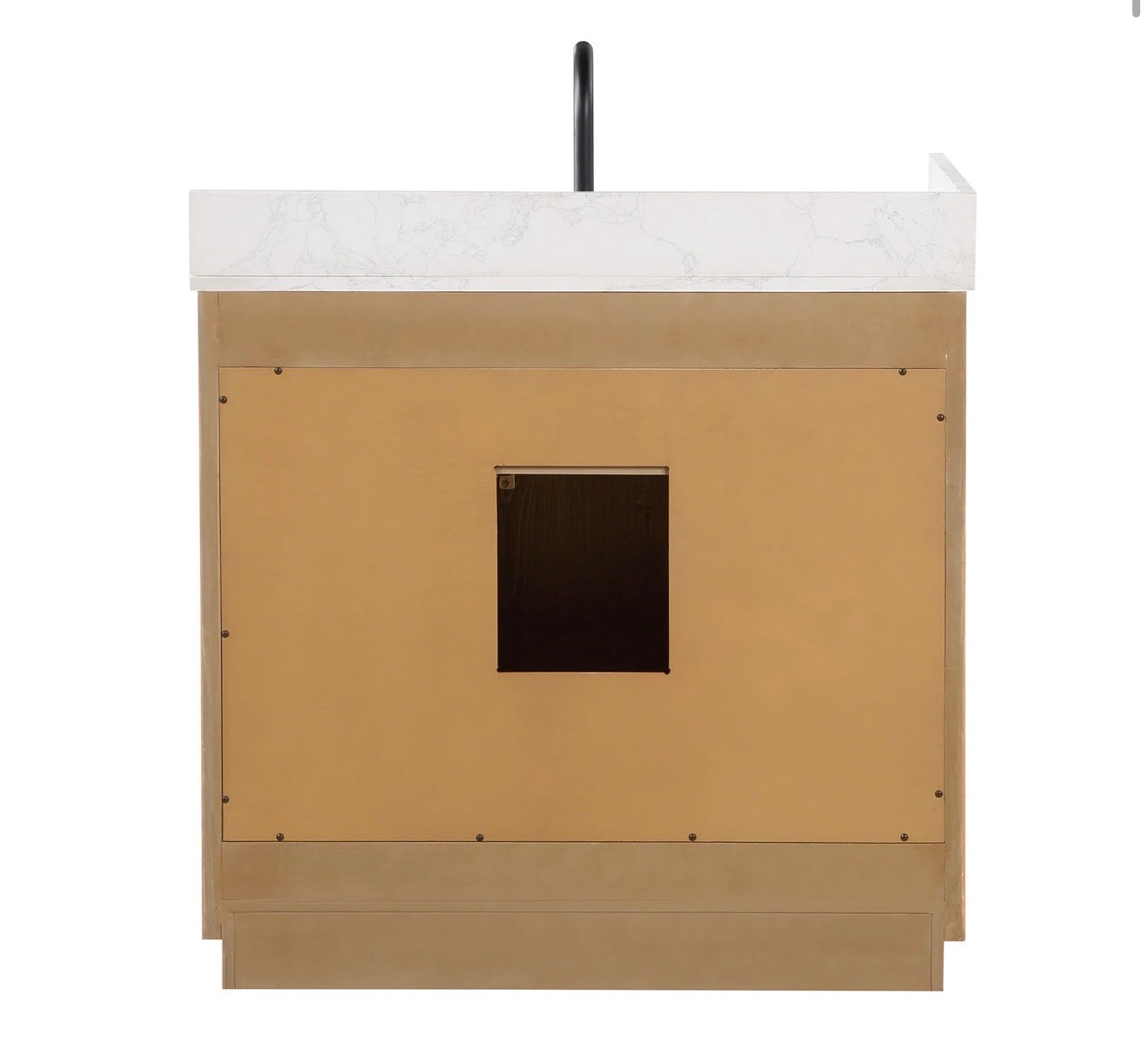 Altair  Gavino 36" Single Bathroom Vanity with Grain White Engineered Stone Countertop