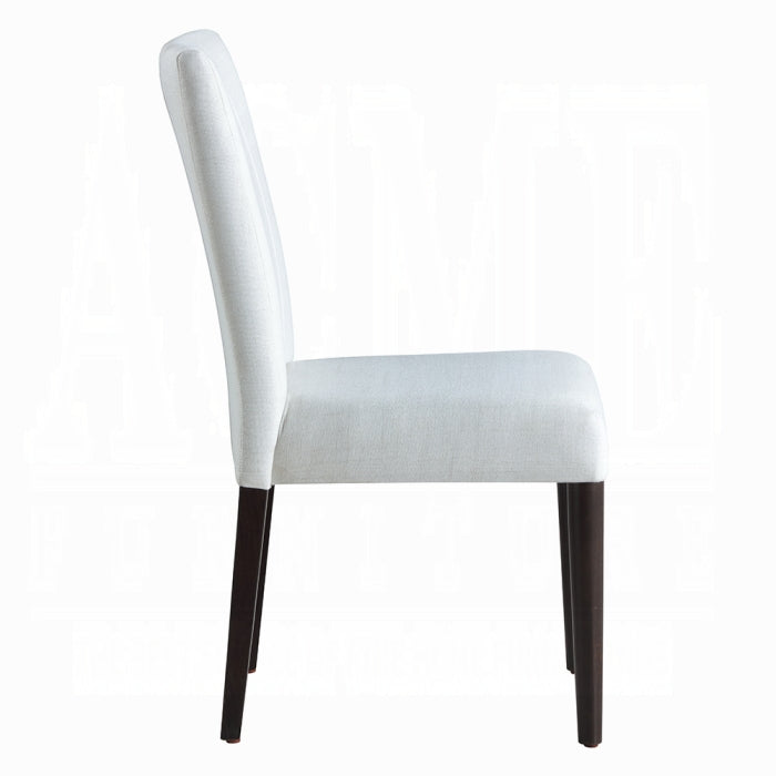 ACME White & Brown Carena Side Chair (Set-2)