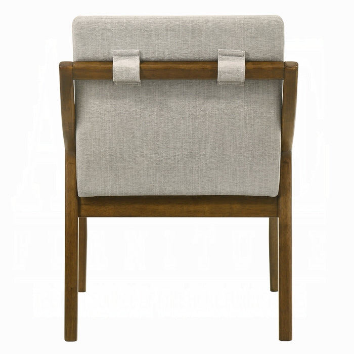 ACME Gray Chenille & Vintage Oak Danzel Side Chair (Set-2)