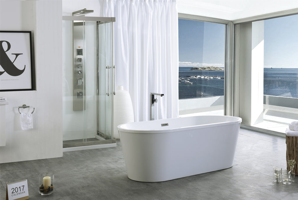 Legion Furniture 67" White Acrylic Tub - NO Faucet