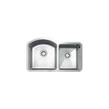Whitehaus Noah's Collection Brushed Stainless Steel Chefhaus Series Double Bowl Undermount Sink