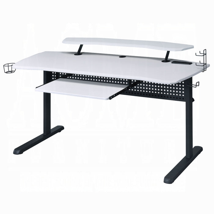 ACME White Vildre Gaming Desk W/USB