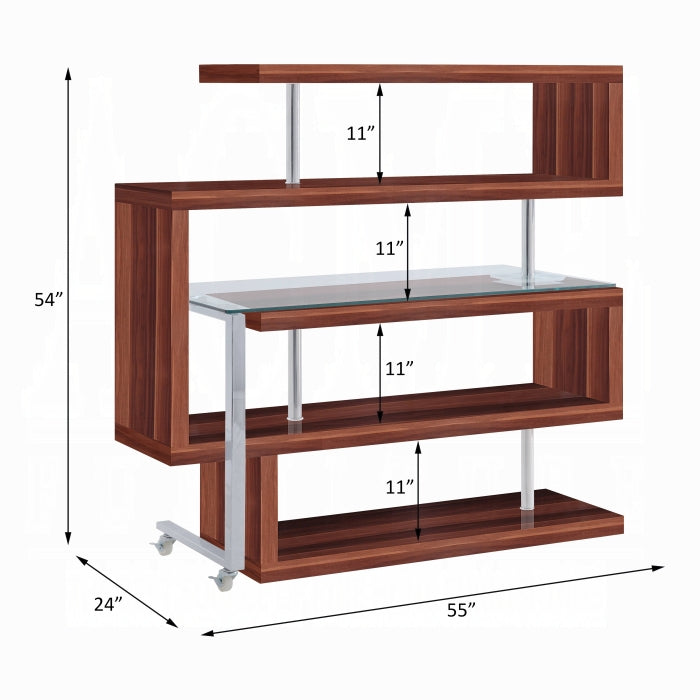ACME Brown Buck II Writing Desk W/Bookshelf