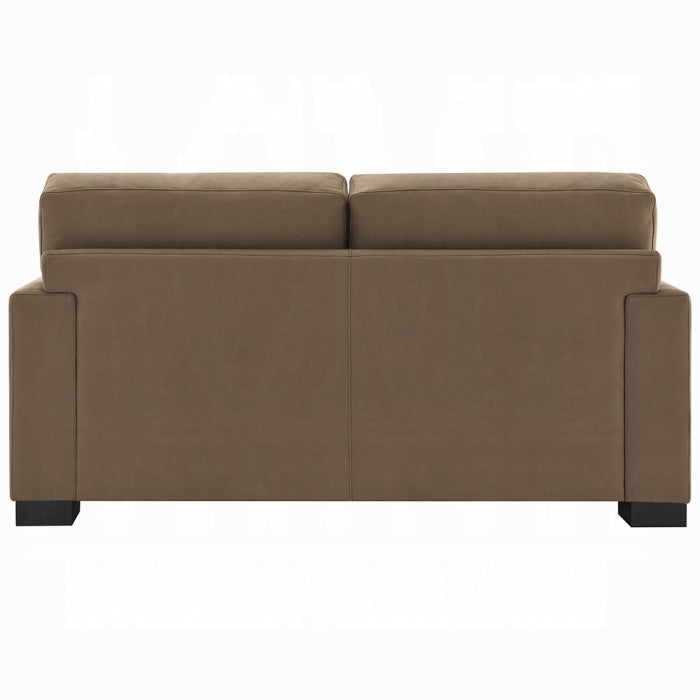 ACME Brown Suede Darya Loveseat w/3 Pillows