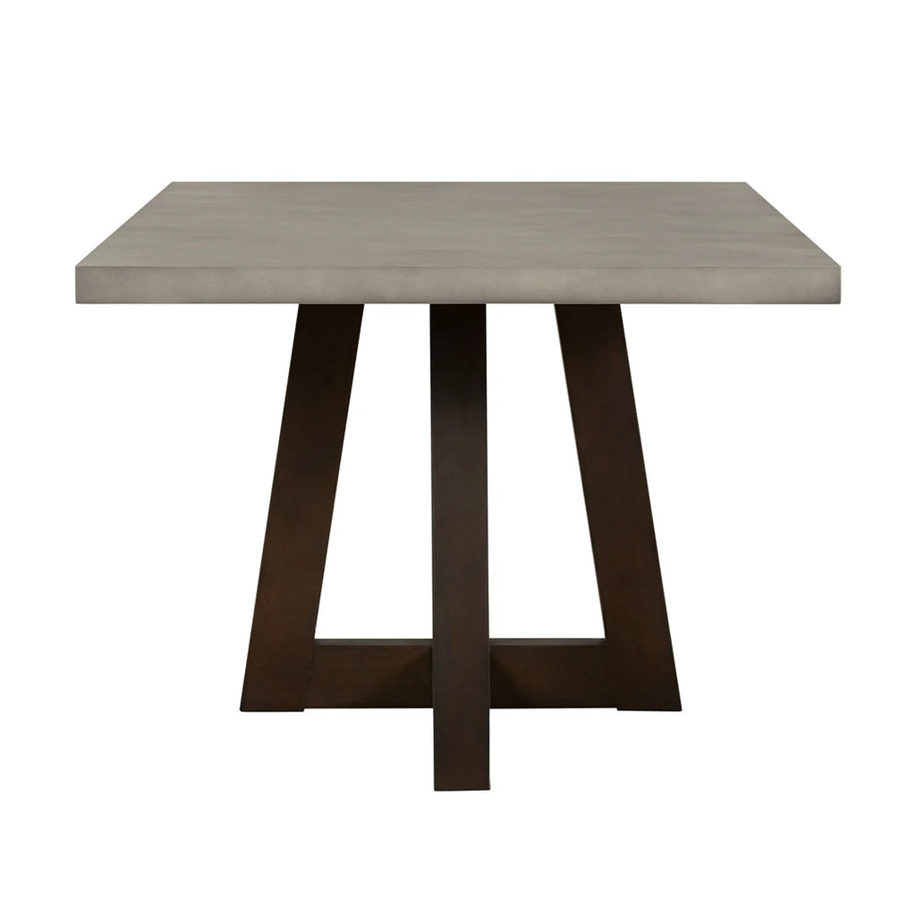 Armen Living Elodie Gray Concrete and Dark Gray Oak Rectangle Dining Table