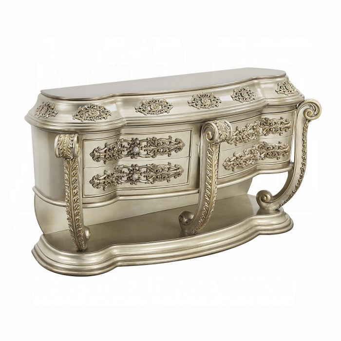 ACME Champagne & Gold Finish Danae Server