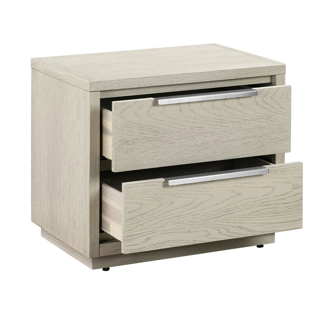 Armen Living Abbey King 3 Piece Bedroom Set in Gray Oak Wood