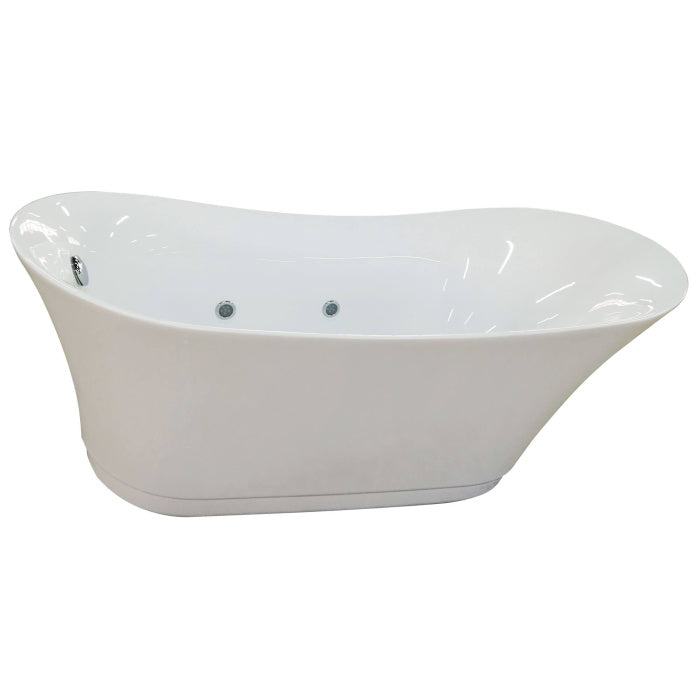 EAGO 6 Foot White Free Standing Air Bubble Bathtub
