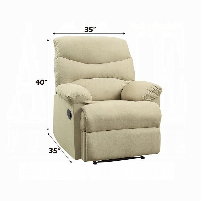 ACME Beige Arcadia Motion Recliner