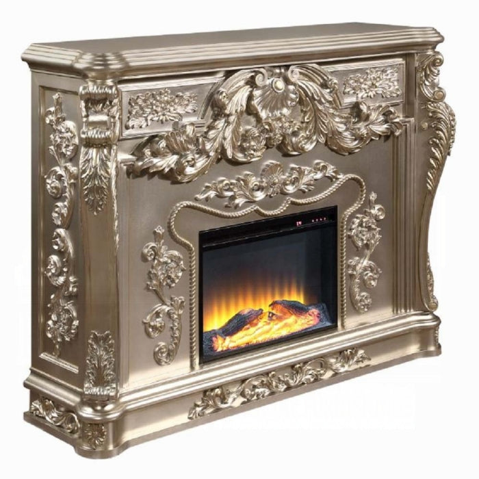 ACME  Antique Silver Finish Sorina Fireplace