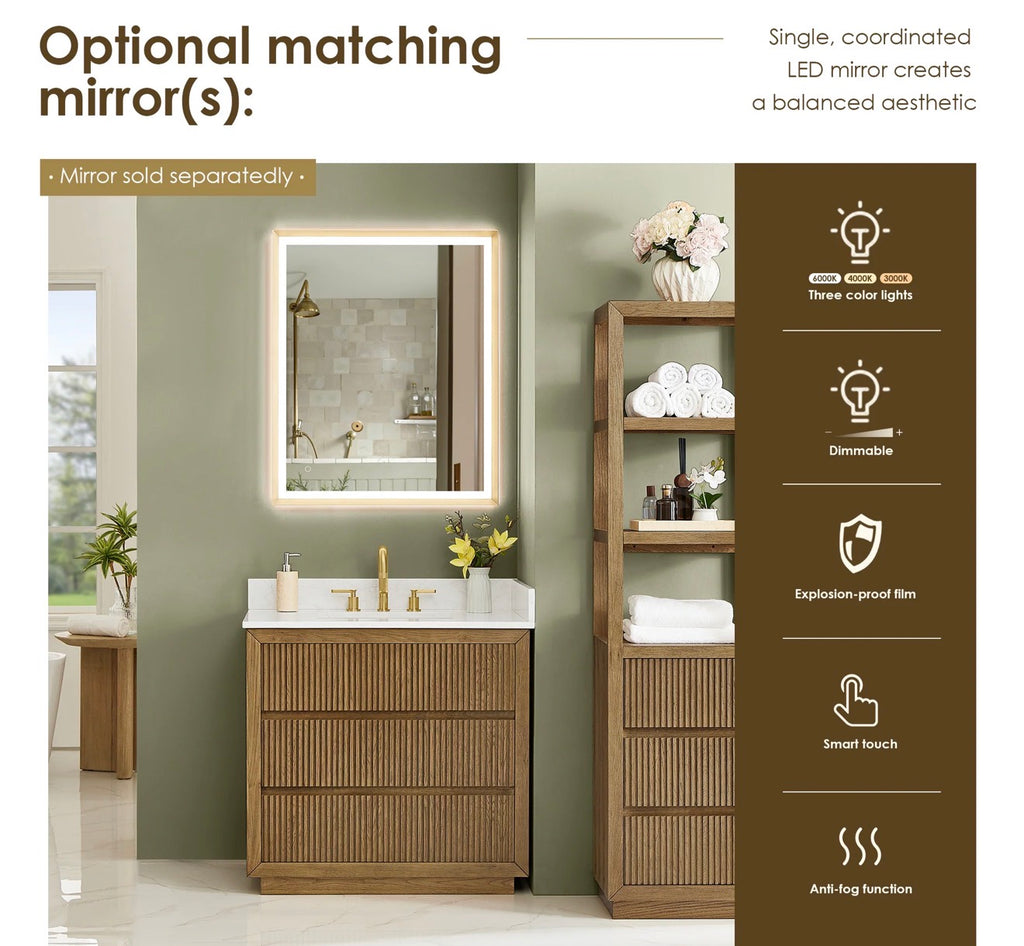 Altair Navan 30"/36"/48"/60"/72" single/double vanity with top