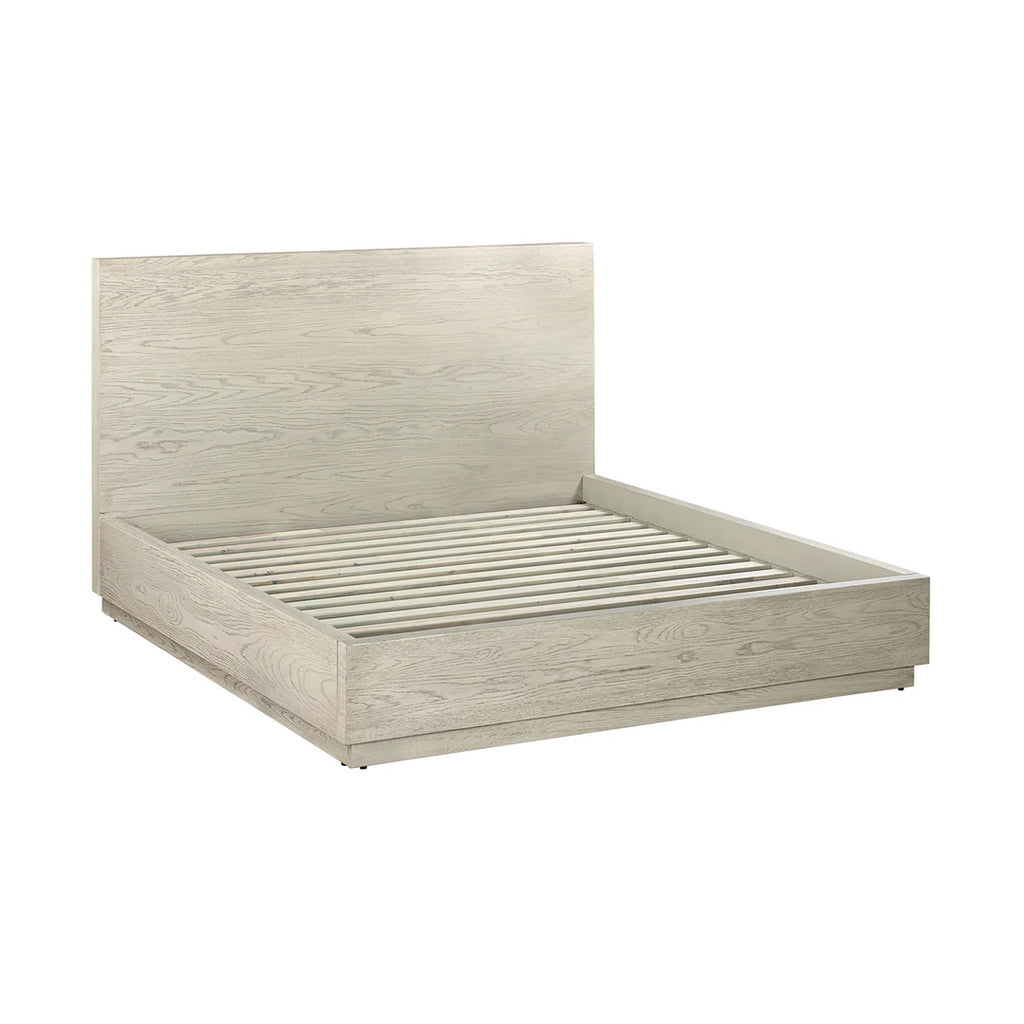 Armen Living Abbey King 4 Piece Bedroom Set in Gray Oak Wood