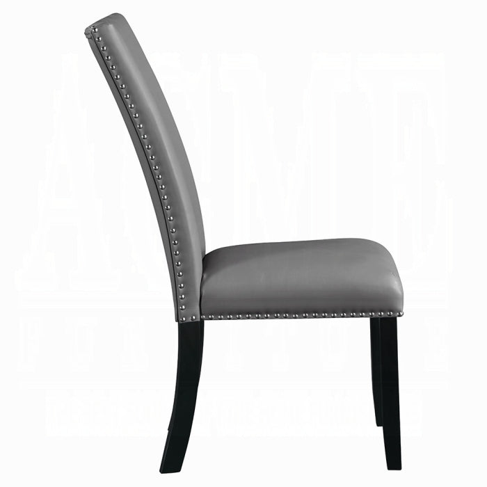 ACME Gray & Black Caralin Side Chair (Set-2)