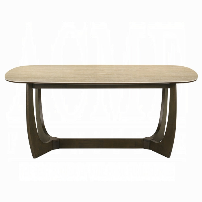 ACME Walnut Davita Dining Table w/Ceramic Top