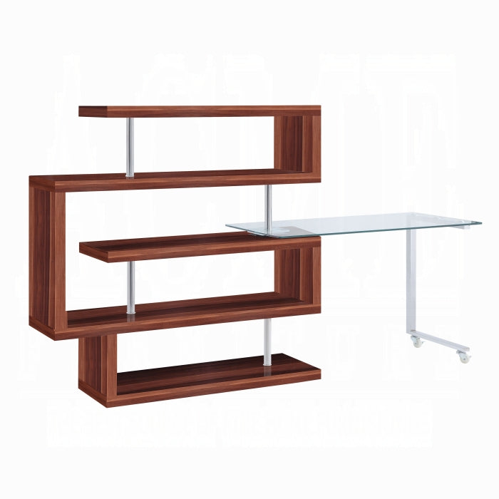 ACME Brown Buck II Writing Desk W/Bookshelf