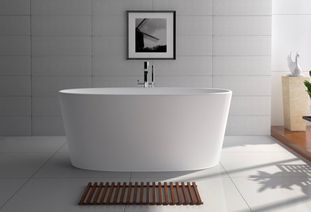 Legion Furniture 62.2" Matte White Solid Surface Tub - NO Faucet