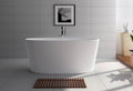 Legion Furniture 62.2" Matte White Solid Surface Tub - NO Faucet