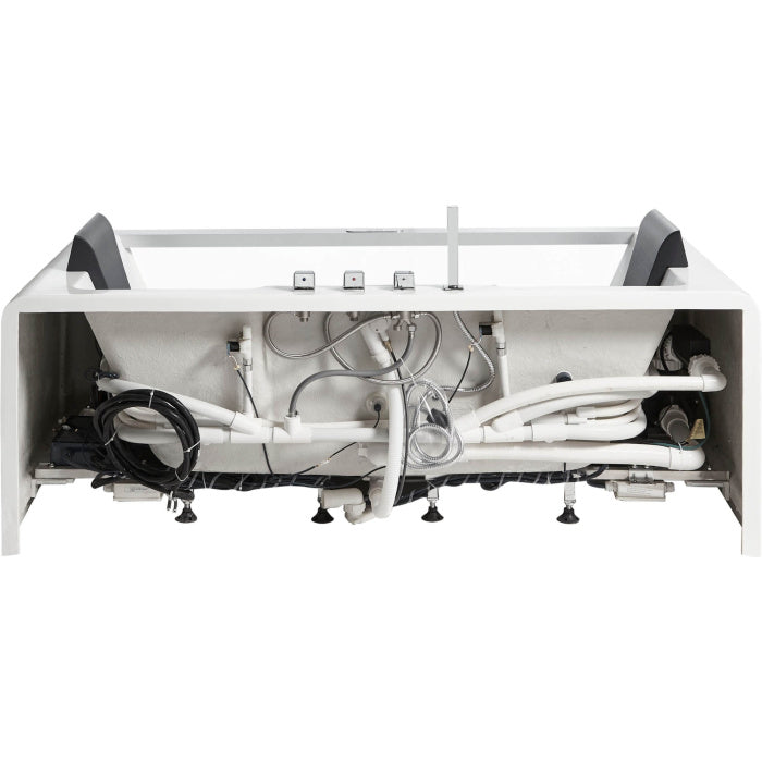 EAGO 6 ft Clear Rectangular Acrylic Whirlpool Bathtub for Two