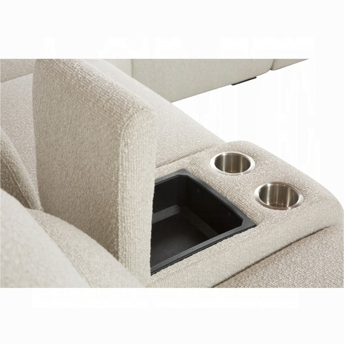 ACME Beige Boucle Dayana POWER MOTION SECTIONAL SOFA