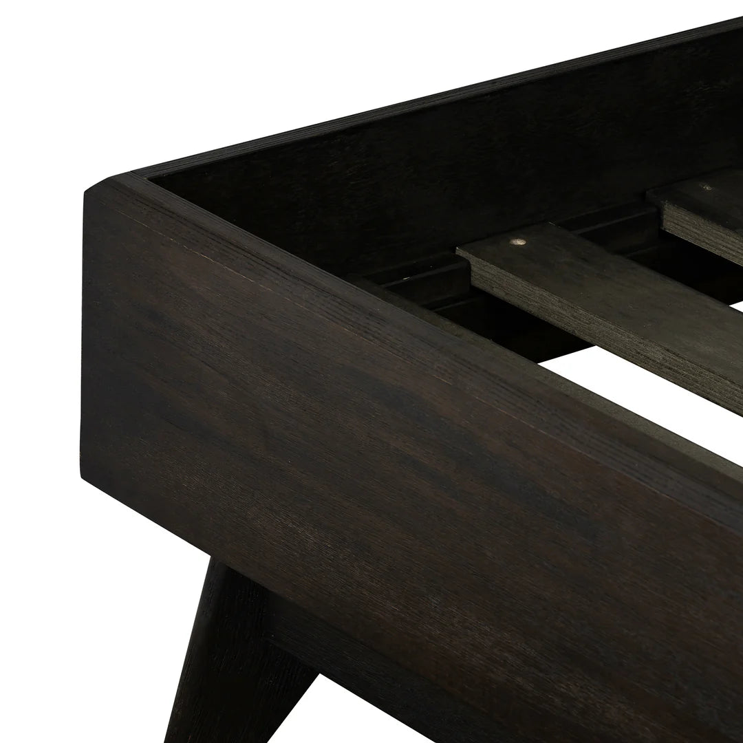 Armen Living Baly Acacia Mid-Century Platform Bed