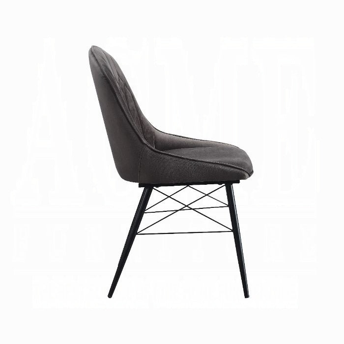 ACME Gray Abraham Side Chair (Set-2)