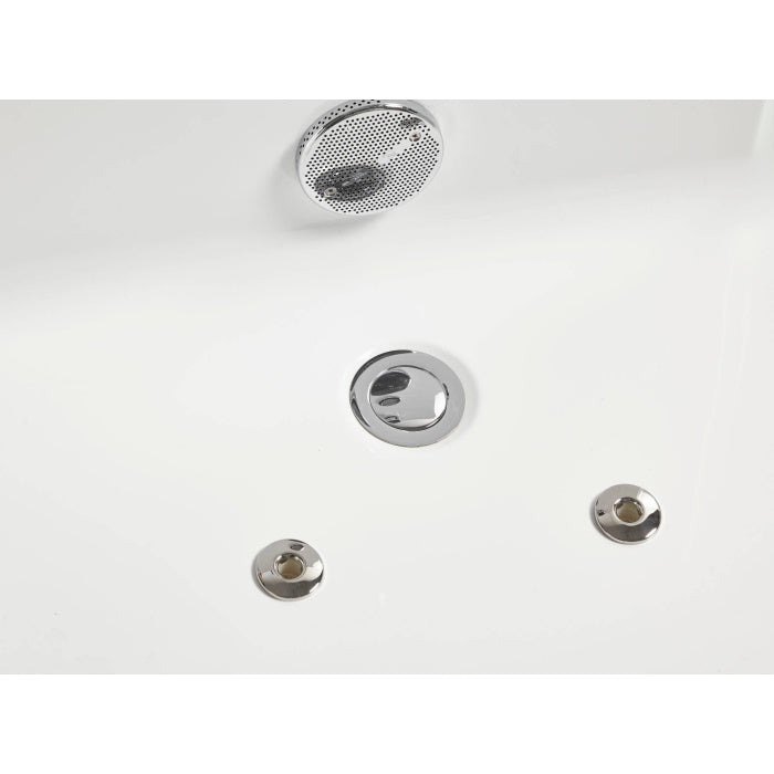 EAGO 6 ft Clear Rectangular Acrylic Whirlpool Bathtub for Two