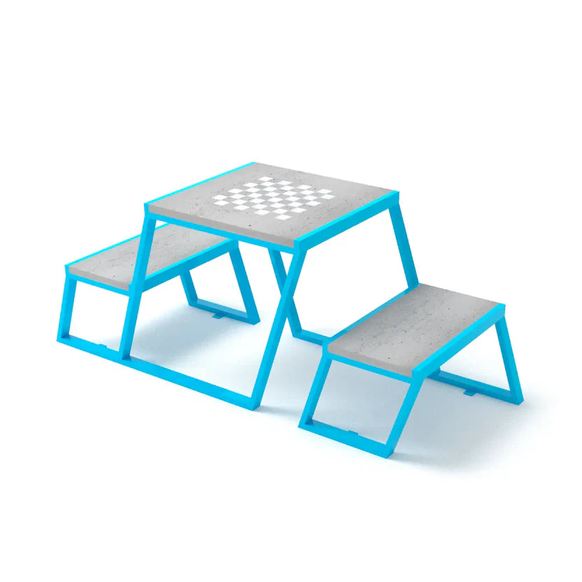 KONKRETUS Lipet Picnic Table – Handcrafted Concrete & Steel Outdoor Table