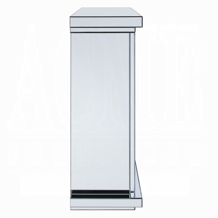 ACME  Mirrored & Faux Diamonds Noralie Fireplace