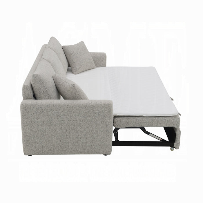 ACME Gray Boucle Connie Sofa w/Sleeper