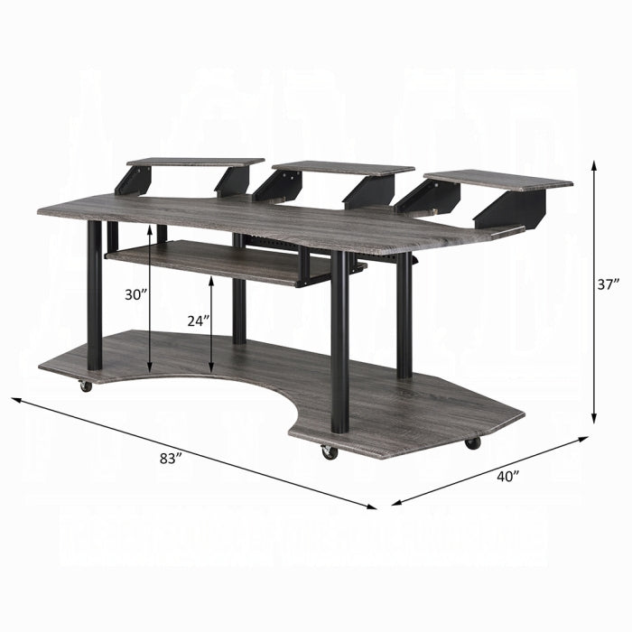 ACME Black Oak Eleazar 83" Music Studio Desk