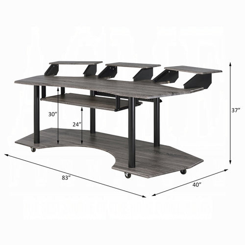 ACME Black Oak Eleazar 83" Music Studio Desk