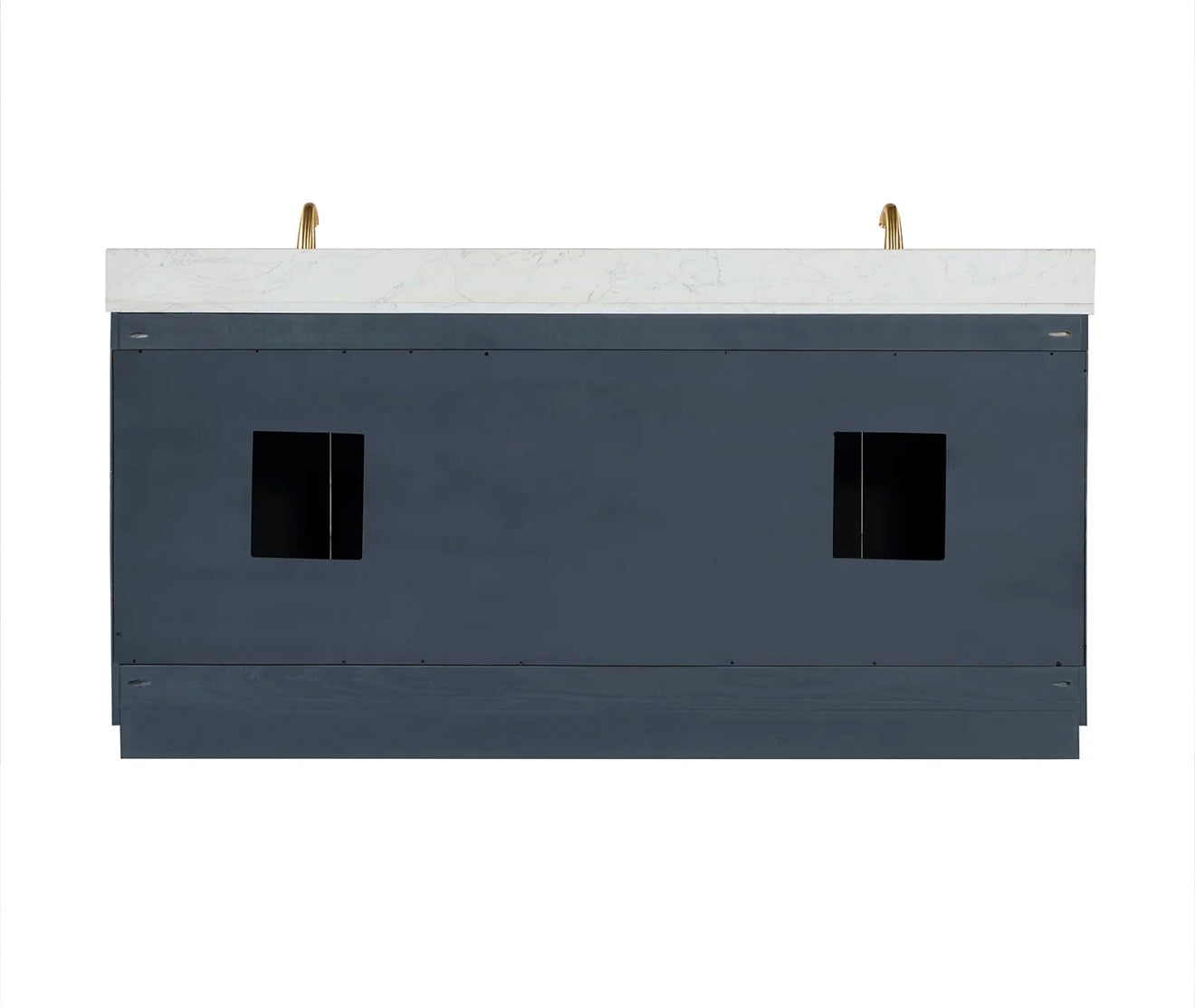 Altair Gazsi 72" Double Bathroom Vanity Set with Grain White Engineered Stone Countertop