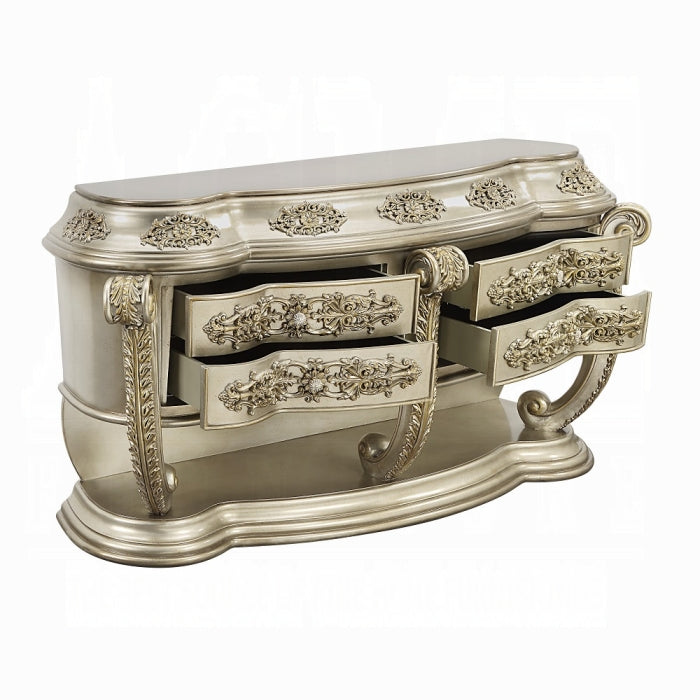 ACME Champagne & Gold Finish Danae Server
