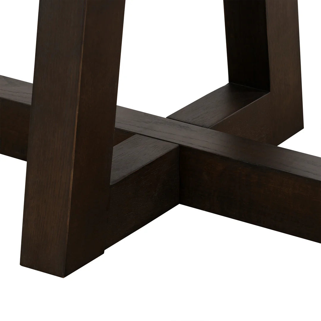 Armen Living Elodie Gray Concrete and Dark Gray Oak Rectangle Dining Table