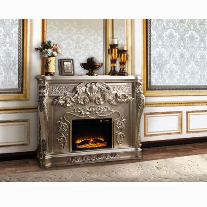 ACME  Antique Silver Finish Sorina Fireplace