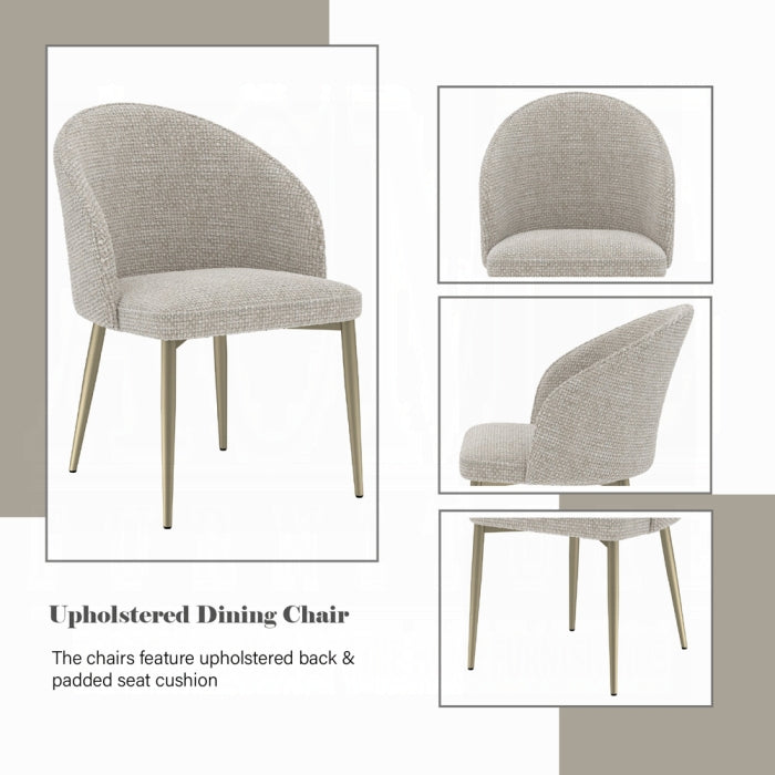 ACME Champange Cora Side Chair (Set-2)