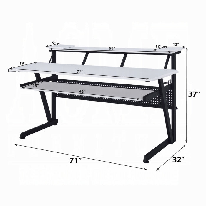 ACME White Saida Music Desk