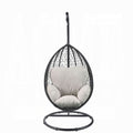 ACME Beige Fabric & Black Simona Hanging Chair