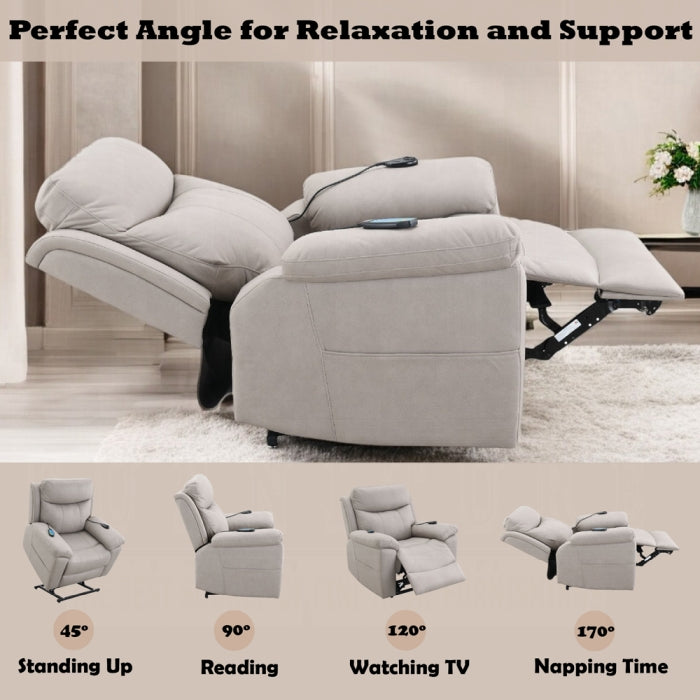 ACME Light Gary Chriki Power Recliner w/Lift & Heating & Massage