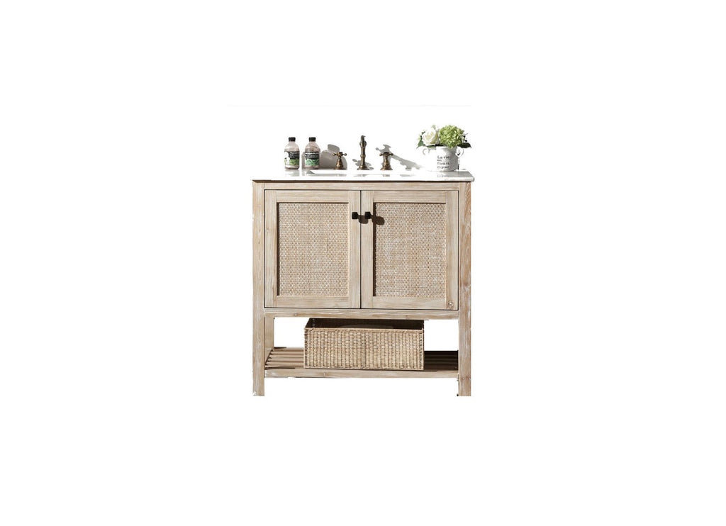 Legion Furniture Solid Wood Sink Vanity With Marble Top -NO Faucet 36", 48", 60"