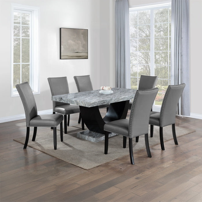ACME Engineered Stone & Black Caralin Dining Table