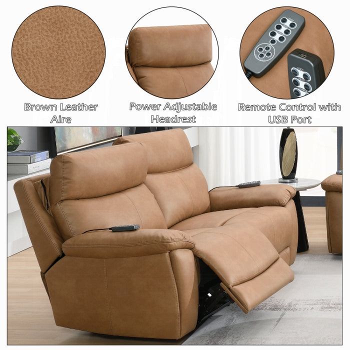 ACME Chavis Power Motion Loveseat w/USB & Power Headrest