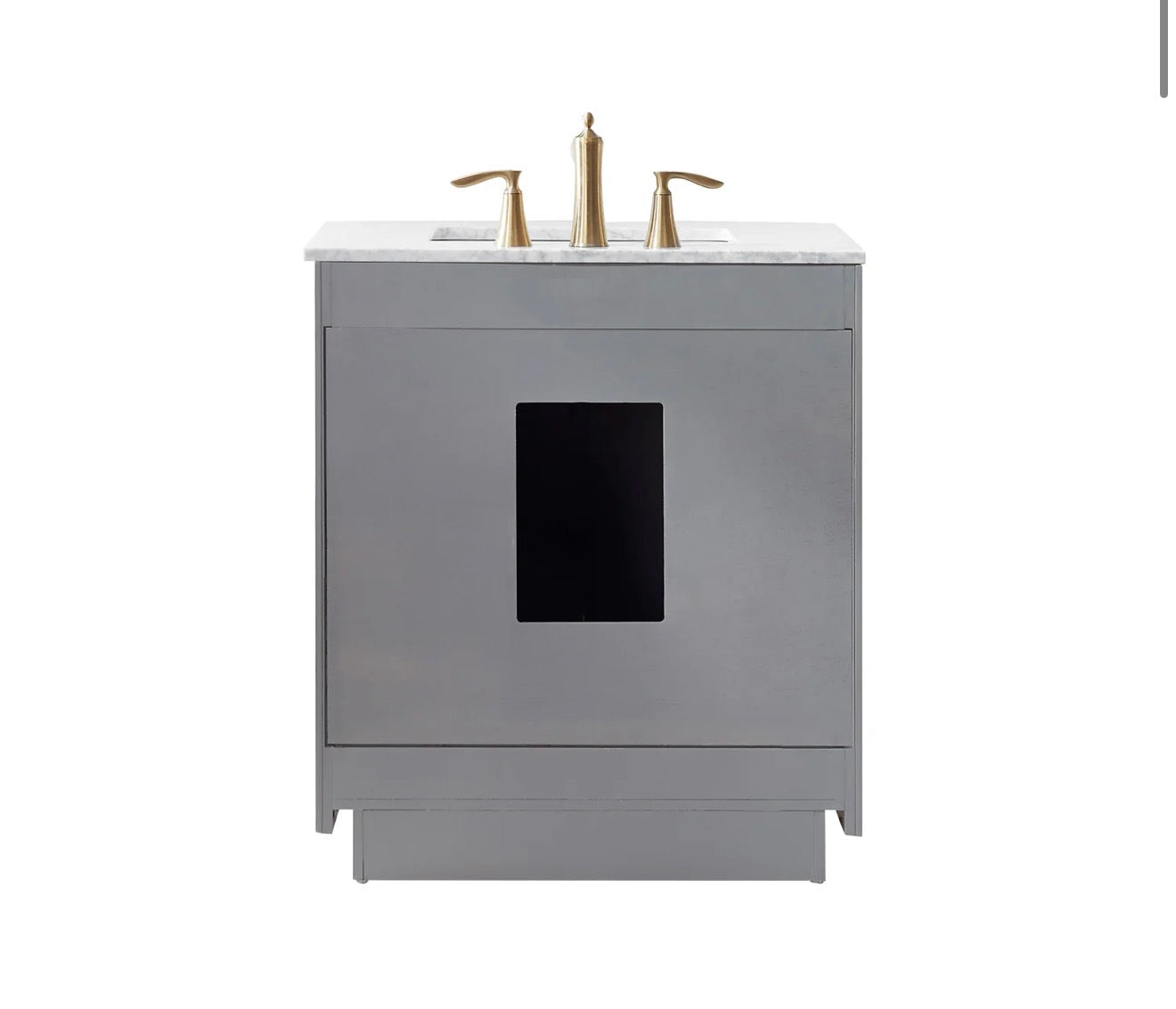 Altair Ivy 30" Single Bathroom Vanity Set and Carrara Marble Countertop