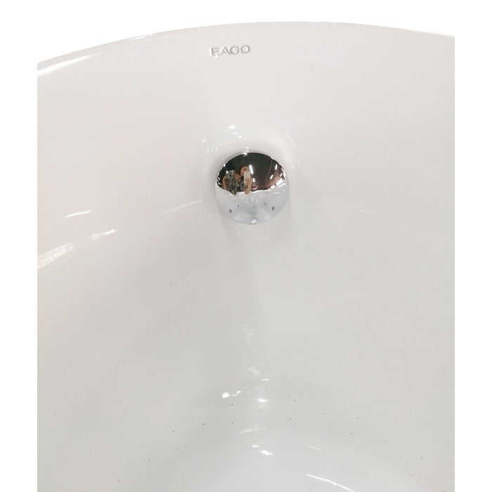 EAGO 6 Foot White Free Standing Air Bubble Bathtub