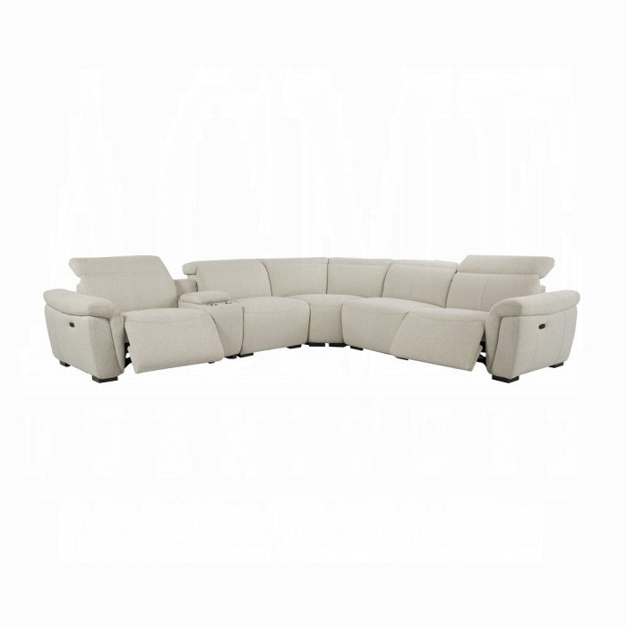 ACME Beige Boucle Dayana POWER MOTION SECTIONAL SOFA