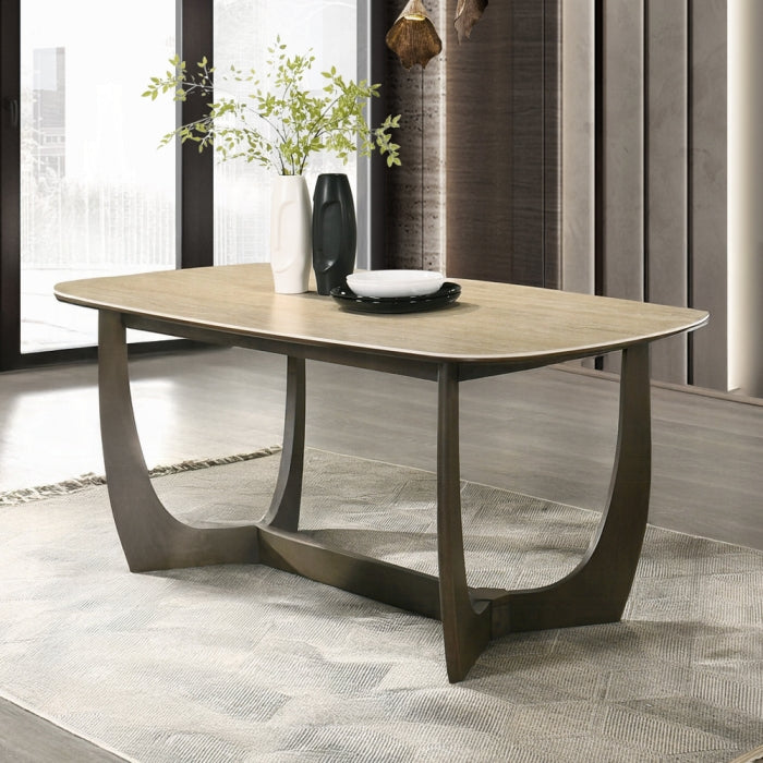ACME Walnut Davita Dining Table w/Ceramic Top