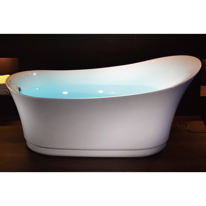 EAGO 6 Foot White Free Standing Air Bubble Bathtub