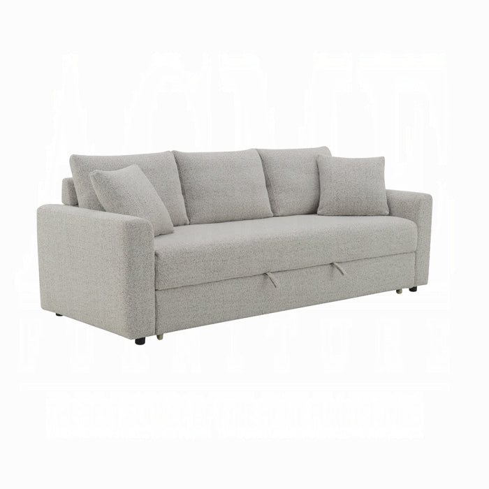 ACME Gray Boucle Connie Sofa w/Sleeper