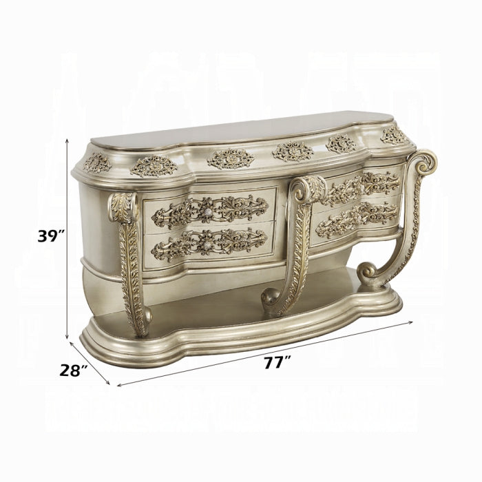 ACME Champagne & Gold Finish Danae Server