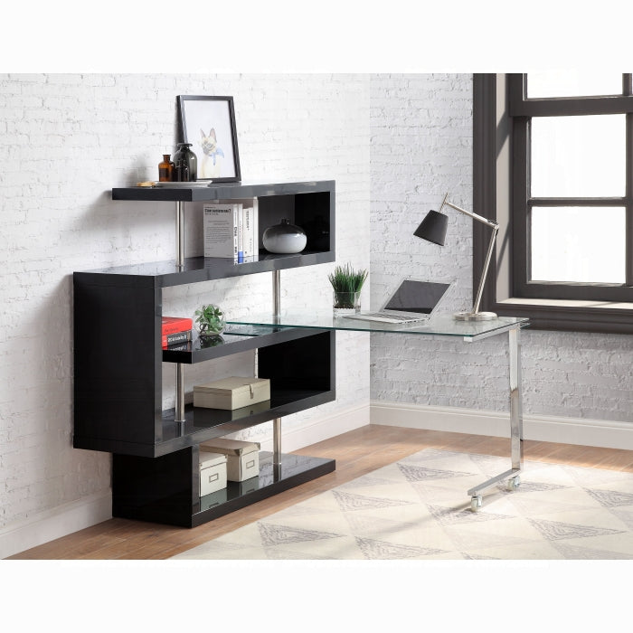 ACME Black Buck II Writing Desk W/Bookshelf
